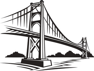 Bridge with Cinematic View Silhouette