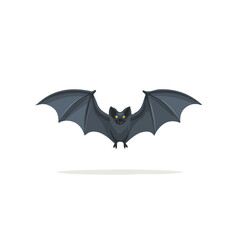 Fototapeta premium Bat, 2D flat vector illustration, simple and modern style, isolated on a plain white background.