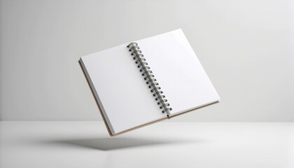Blank Notebook Mockup with Elevated Studio Shadow
