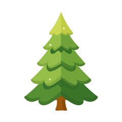 Fototapeta premium 2D flat vector illustration of Decorating Tree, clean and minimal icon style, isolated on white background.