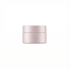 Pink cosmetic cream jar on white background  