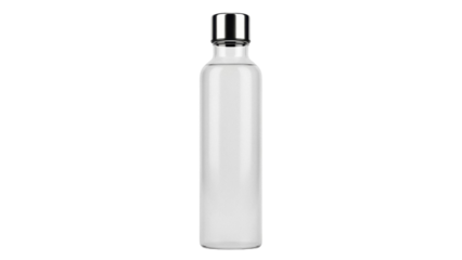 Isolated water bottle for zero waste lifestyle with stainless steel cap, eco friendly design