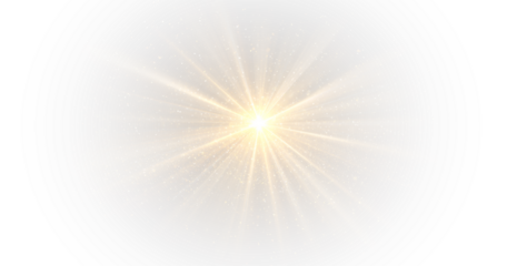 Festive star with shining light overlay PNG suitable for holiday designs, glowing celestial backgrounds, sparkling star illustrations, and magical digital projects