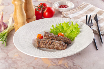 Hot beef kebab minced meat