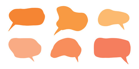 Set of hand drawn speech bubble Blank empty message box Textbox frame for banners, price tags, stickers, design