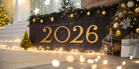 Happy New Year 2026 Gold | New Year Countdown Art | Printable Digital Design