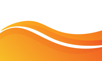 orange and white business wave banner background. vector