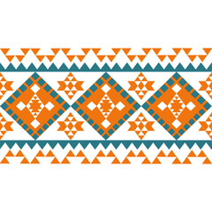 Vector Geometric Ethnic seamless pattern background.Native American tribal fabric, Azect,Batik,rung,drawn,cross