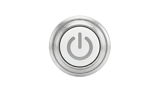 Power Button: Activated or Deactivated on White Background