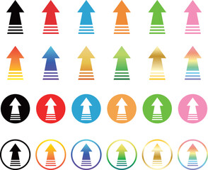 上に伸びる破線の矢印	アイコン　セット
