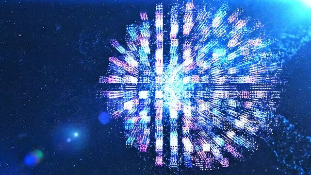 Futuristic AI Automation Workflow and Business Process Orchestration - Enterprise Digital Innovation and Data Analytics Optimization Concept 4k video