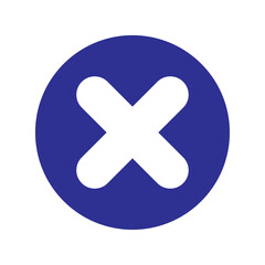 Obraz premium Cross button icon