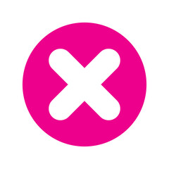 Fototapeta premium Cross button icon