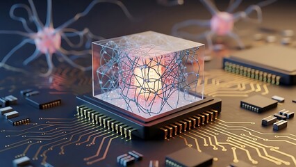 A futuristic representation of quantum computing network