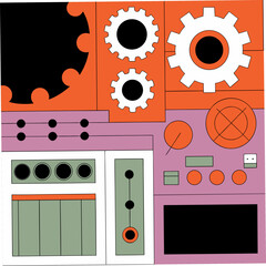 abstract background with gears