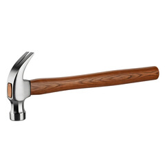 Hammer with wooden handle for construction and repair tasks  