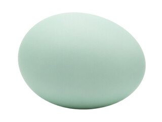 Isolated aqua egg, still life, Easter holiday design element for food and beverage themes