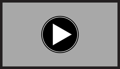 Play Button Icon on Grey Background