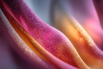 Two dewy red apples with pink background in close-up macro photography