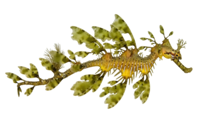 Isolated leafy seadragon camouflage sea marine animal wildlife sea fish ocean creature