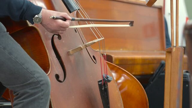 Highgrade Professional Bass Recording Emphasizing Detailed Performance And Warm Wooden Sounds. Media