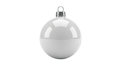Fototapeta premium White Christmas Ornament Isolated on White Background