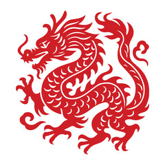 chinese jianzhi dragon paper cutting