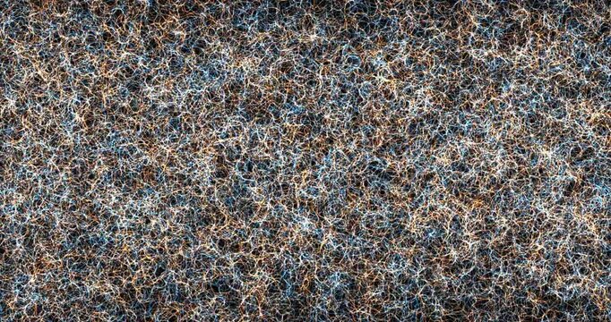 The abstract background comes to life thanks to movable curves &mdash; they intertwine like light threads in a dance. The dynamic pattern creates a sense of movement and energy.