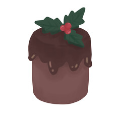 chocolate cake with cherries