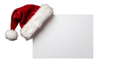 santa claus holding blank sign