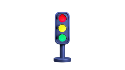 Traffic Light with Red, Yellow, and Green Lights