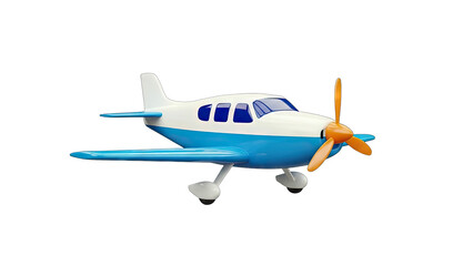 Cartoon Airplane Isolated on White Background