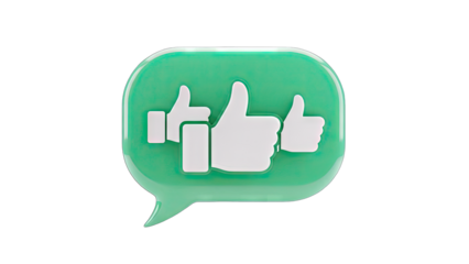 Thumbs Up in Speech Bubble - Social Media Concept