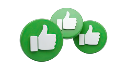 Thumbs Up Icons: Approval and Social Media Concept