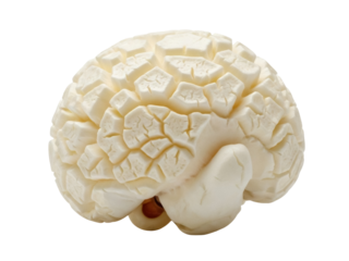 Isolated model of human brain, anatomical cerebral organ, intelligence, knowledge, mind