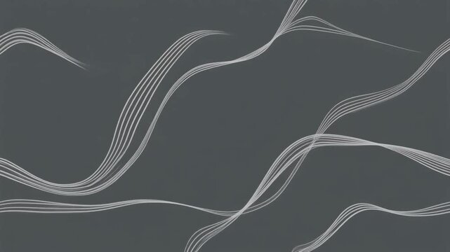 Ultra-clean animated loop of parallel black lines slowly waving from left to right,