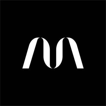 A sleek MU/UM abstract monogram with futuristic flowing lines. Elegant and ideal for modern fashion or premium wellness brands.