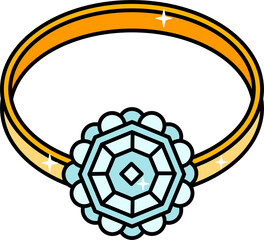 Obraz premium Gold jewelry with gemstones diamonds emeralds. Shiny gold jewelry. Elegant collection of gold jewelry.