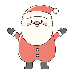 Christmas santa claus character vector illustration design