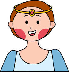Obraz premium Beautiful fairytale Elf princess. Cute and beautiful princesses. Babies fairy lady characters, adorable queen.