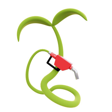 3d illustration of  biofuel for icon symbols.3d render.