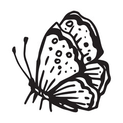 A stylized vector butterfly for alpine meadows