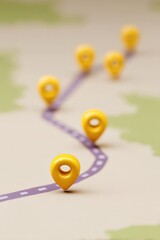 Map showing time-stamped route trail of a school bus, School bus GPS tracking