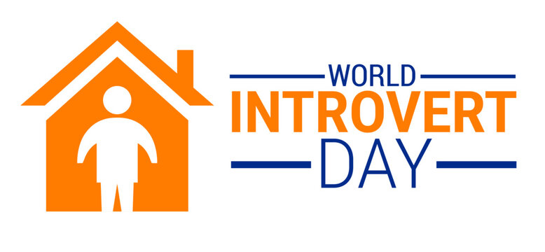 world introvert day background, banner, card or poster design template is observed every year during January, to raise awareness about the mission. Vector illustration.