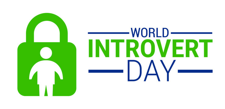 world introvert day background, banner, card or poster design template is observed every year during January, to raise awareness about the mission. Vector illustration.