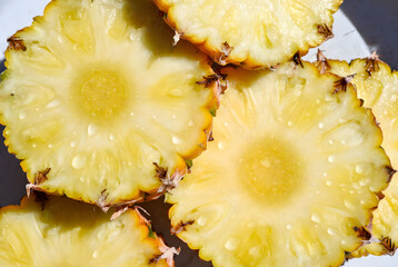 pineapple slices background