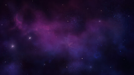 Naklejka premium Purple galaxy space background with stars and cosmic dust creating mysterious and vast universe scene