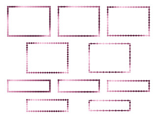 丸、長方形F2、3ピンク