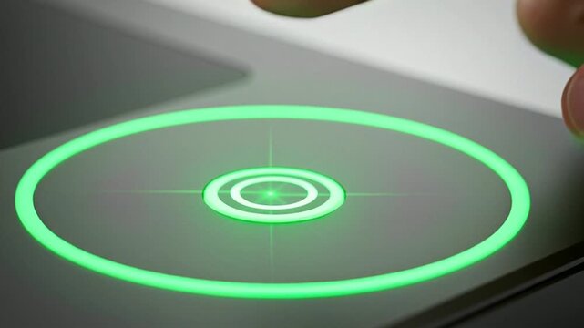 Futuristic Touchscreen User Interface Demonstrating Interactive Gesture Controls