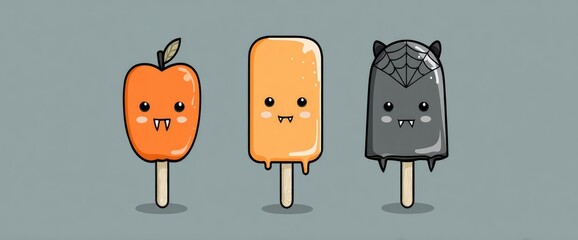 Cute Halloween Popsicles with Spiderwebs